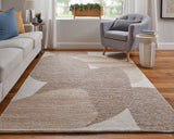 Feizy Rugs Pollock Wool/Nylon Hand Tufted Casual Rug Brown/Tan/Ivory 5' x 8'