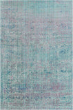 Unique Loom Austin Muse Machine Made Abstract Rug Light Blue, Blue/Ivory/Light Blue/Light Salmon/Navy Blue/Olive/Puce 6' 1" x 9' 0"