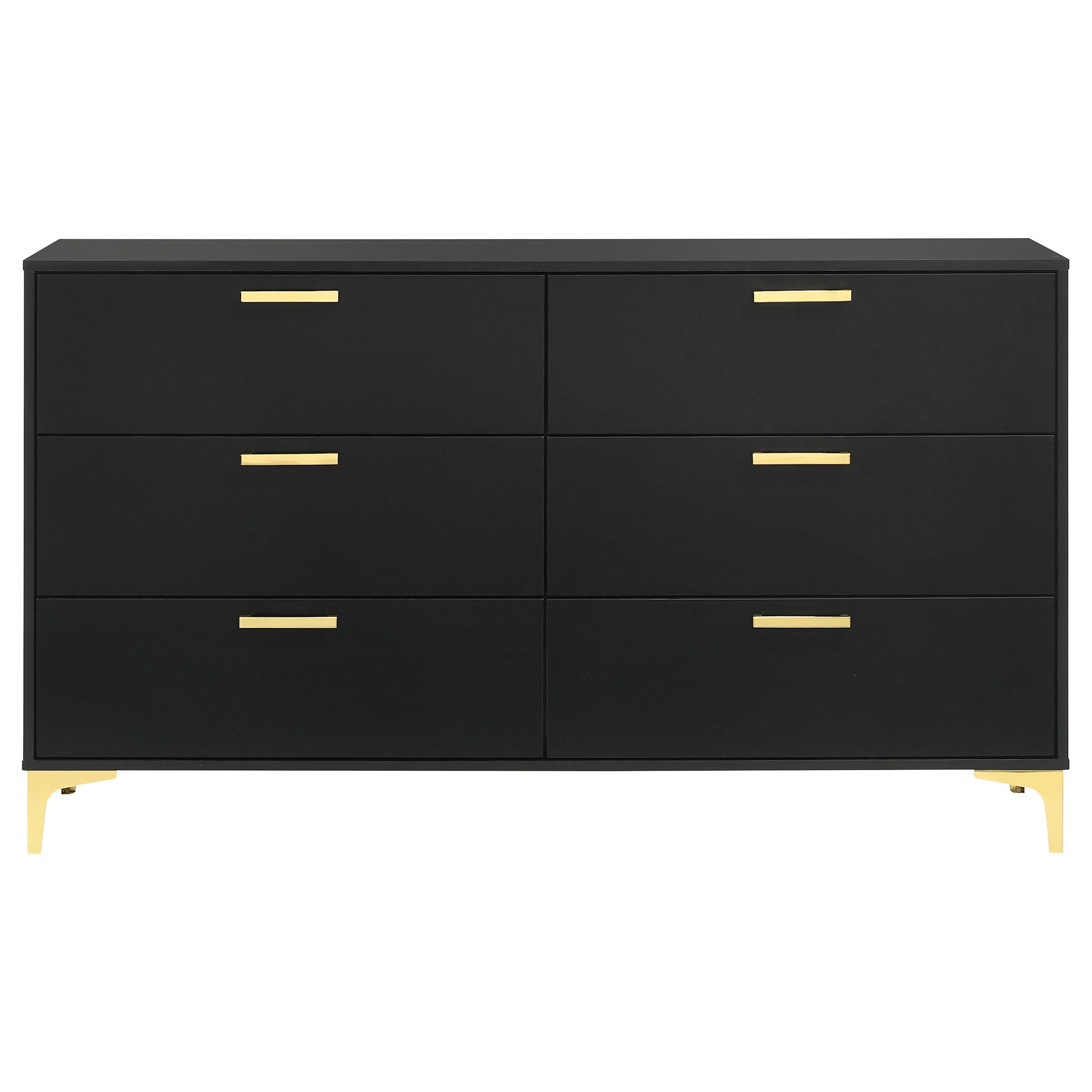 Lexie Black And Gold 6-Drawer Rectangular Dresser B062p333483 Lexie Black And Gold 6-Drawer Rectangular Dresser B062p333483