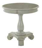 OSP Home Furnishings Avalon Round Accent table Antique Grey