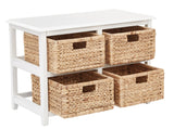 OSP Home Furnishings Seabrook Two-Tier Storage Unit White