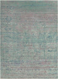 Unique Loom Austin Muse Machine Made Abstract Rug Light Blue, Blue/Ivory/Light Blue/Light Salmon/Navy Blue/Olive/Puce 7' 1" x 10' 0"