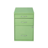 OSP Home Furnishings 22" Pencil, Box, File Cabinet Green