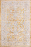 Unique Loom Timeless Thaddeus Machine Made Overdyed Rug Yellow, Ivory/Light Blue/Olive/Violet 5' 1" x 8' 0"