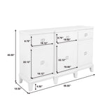 Samuel Lawrence Furniture Madison 3-Drawer Server with Cabinets in a Grey-White Wash Finish S916-146 S916-146-SAMUEL-LAWRENCE