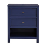Homelegance By Top-Line Tyce 2-Drawer Nightstand Blue MDF