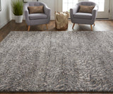 Feizy Rugs Vancouver Polypropylene/Polyester Machine Made Industrial Rug Gray/Taupe/Ivory 10' x 14'