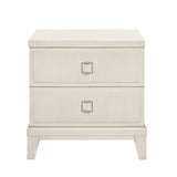 Madison 2-Drawer Nightstand with USB Port in a Grey-White Wash Finish