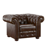 Pietro Tufted Scroll Arm Chesterfield Chair