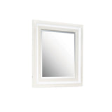 Melrose Beveled Dresser Mirror with LED Lights in a White Finish