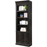 Parker House Washington Heights 32 In. Open Top Bookcase Washed Charcoal Poplar Solids / Birch Veneers WAS#430