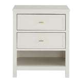 Homelegance By Top-Line Tyce 2-Drawer Nightstand White MDF