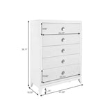 Samuel Lawrence Furniture Melrose 5-Drawer Dresser Chest in a White Finish S910-040 S910-040-SAMUEL-LAWRENCE