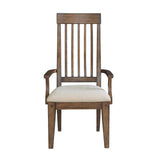 Seneca Dining Arm Chair with Upholstered Seat