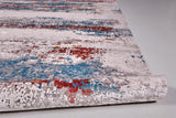 Feizy Rugs Cadiz Viscose/Acrylic Machine Made Industrial Rug Gray/Red/Blue 13' x 20'