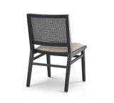 Mercana Wynn Dining Chair Beige Fabric | Black Wood