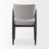 Mercana Cline Dining Chair Gray Fabric | Black Wood
