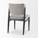 Mercana Cline Dining Chair Gray Fabric | Black Wood