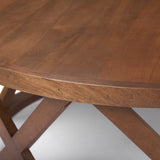 Mercana Forsey Round Coffee Table  Medium Brown Wood