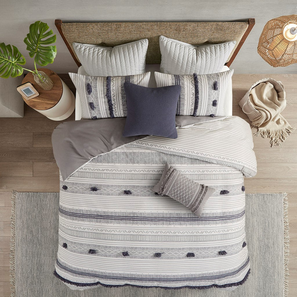 Shop 5 Piece Jacquard Bedspread Set with Throw Pillows Navy, Coverlet