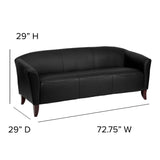 English Elm EE1004 Contemporary Commercial Grade Sofa Black EEV-10560