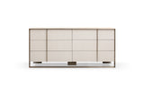 VIG Furniture Nova Domus Cartier - Modern Beige Shagreen and Brushed Brass Dresser VGVC-J-A002-M