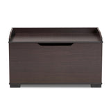 Mariam Modern and Contemporary Dark Brown Finished Wood Cat Litter Box Cover House