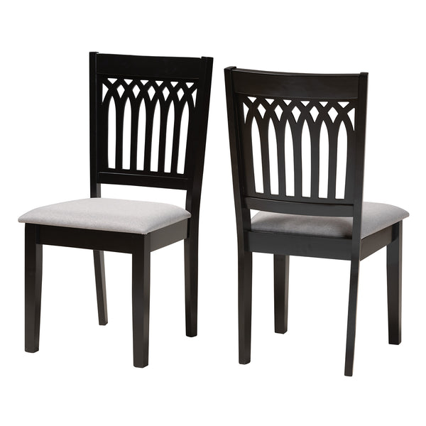 VASAGLE EKHO Collection - Dining Chairs Set of 2, Upholstered Kitchen  Chairs, Ink Black