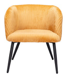 English Elm EE2831 100% Polyester, Plywood, Steel Modern Commercial Grade Accent Chair Yellow, Black 100% Polyester, Plywood, Steel