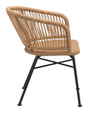 English Elm EE2977 Steel, Polyethylene Modern Commercial Grade Dining Chair Set - Set of 2 Natural, Black Steel, Polyethylene