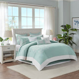Coastline Coastal 100% Cotton Jacquard Comforter Set W/ Emb.