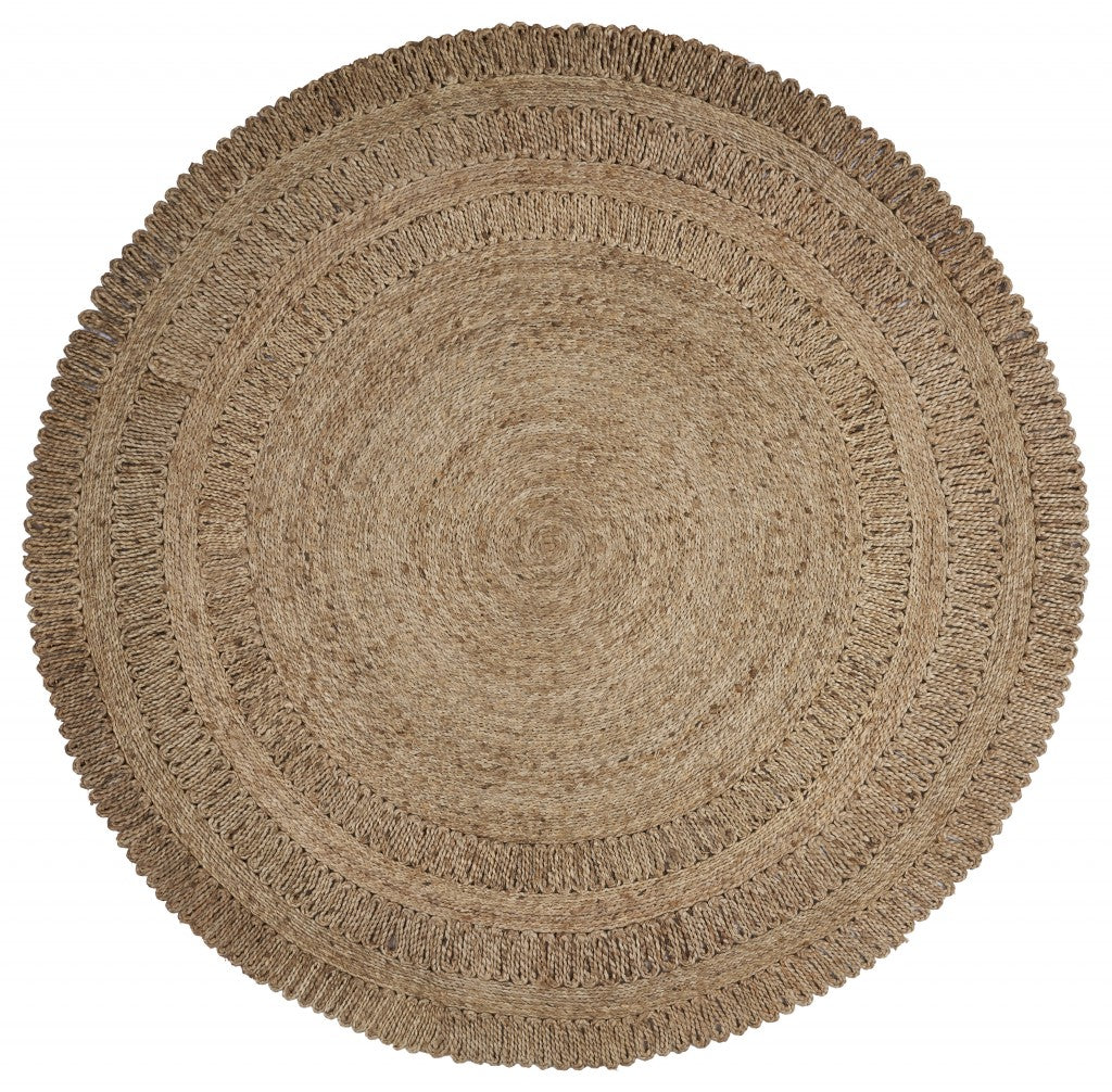 Braided Natural Jute Area Rug