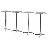 EE2547 Contemporary Commercial Grade Aluminum Patio Bar Table [Single Unit]
