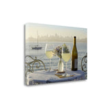 Glasses of White Wine For Two City 4 Giclee Wrap Canvas Wall Art