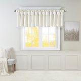 Madison Park Emilia Transitional Lightweight Faux Silk Valance With Beads MP41-4453