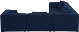 Cube Linen Textured Fabric / Engineered Wood / Foam Contemporary Navy Durable Linen Textured Modular Sectional - 108" W x 108" D x 26" H