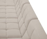 Relax Velvet / Engineered Wood / Foam Contemporary Cream Velvet Modular Sectional - 94" W x 94" D x 31" H