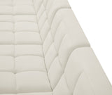 Relax Velvet / Engineered Wood / Foam Contemporary Cream Velvet Modular Sectional - 158" W x 64" D x 31" H