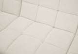 Relax Velvet / Engineered Wood / Foam Contemporary Cream Velvet Modular Sectional - 128" W x 98" D x 31" H