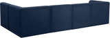 Relax Velvet / Engineered Wood / Foam Contemporary Navy Velvet Modular Sectional - 128" W x 64" D x 31" H