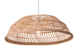 Arcade Steel, Rattan Transitional Commercial Grade Ceiling Lamp