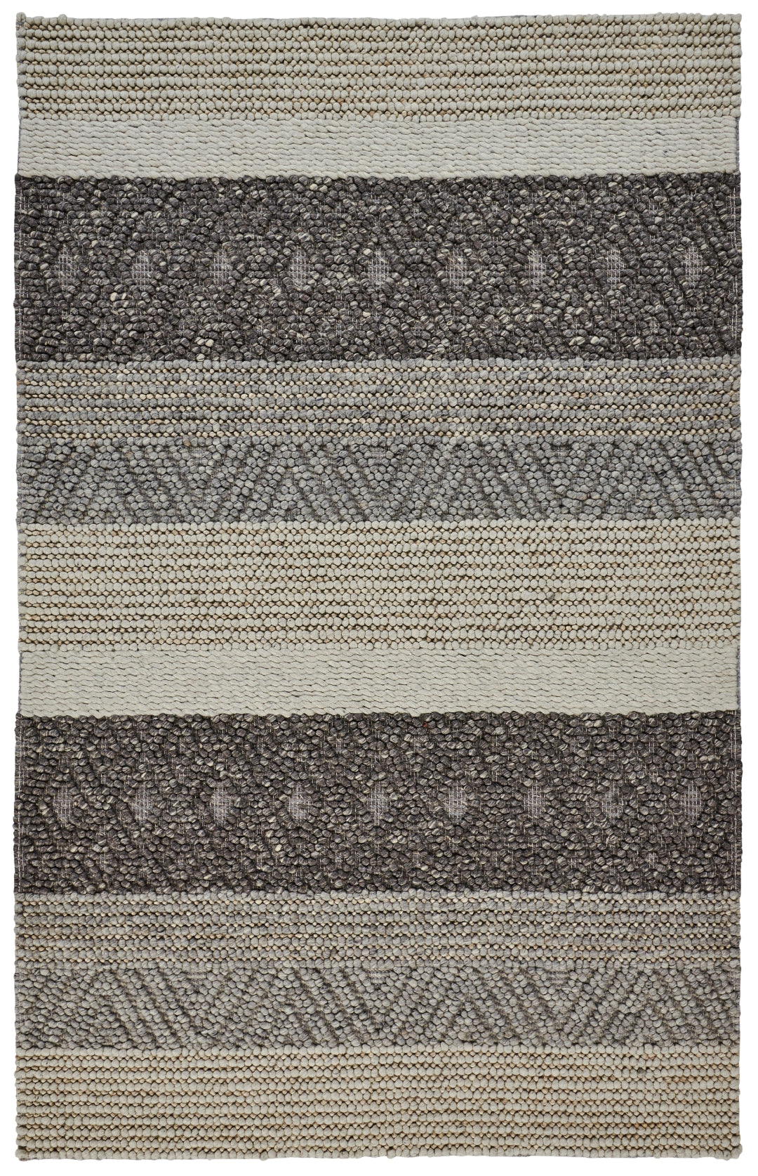 Feizy Berkeley Modern Eco-Friendly Braided Rug, Natural Ivory/Gray, 12ft x  15ft Area Rug