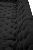 Tuft Velvet / Engineered Wood / Foam Contemporary Black Velvet Modular Sectional - 186" W x 64" D x 32" H