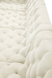 Tuft Velvet / Engineered Wood / Foam Contemporary Cream Velvet Modular Sectional - 99" W x 64" D x 32" H