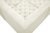Tuft Velvet / Engineered Wood / Foam Contemporary Cream Velvet Modular Sectional - 186" W x 64" D x 32" H