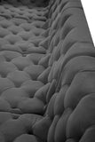 Tuft Velvet / Engineered Wood / Foam Contemporary Grey Velvet Modular Sectional - 99" W x 64" D x 32" H