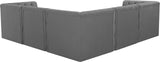 Tuft Velvet / Engineered Wood / Foam Contemporary Grey Velvet Modular Sectional - 99" W x 99" D x 32" H