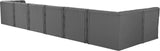 Tuft Velvet / Engineered Wood / Foam Contemporary Grey Velvet Modular Sectional - 186" W x 64" D x 32" H