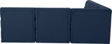 Tuft Velvet / Engineered Wood / Foam Contemporary Navy Velvet Modular Sectional - 93" W x 93" D x 32" H