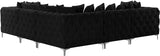 Tremblay Velvet / Engineered Wood / Metal / Foam Contemporary Black Velvet Modular Sectional - 108" W x 108" D x 33" H